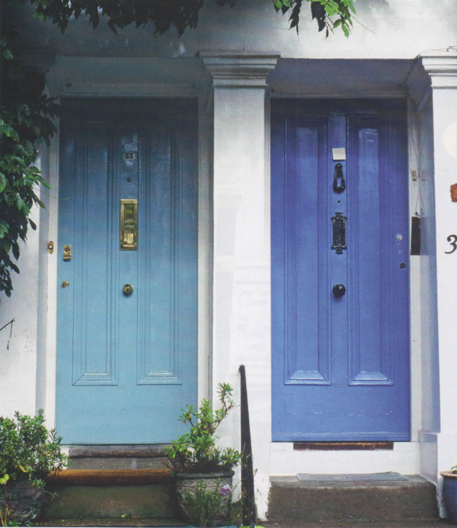Blue & Green doors web