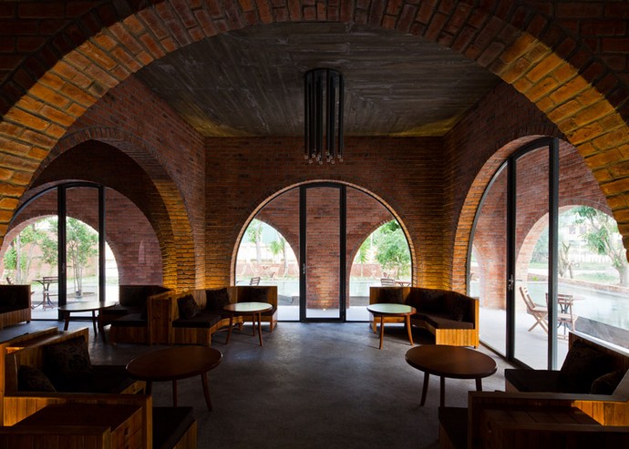 Fabulous Vietnam Coffee Design Made of 24 Brick Arches